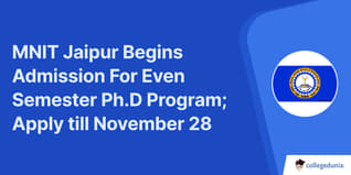 MNIT Jaipur Begins Admission For Even Semester Ph.D Program; Apply till November 28